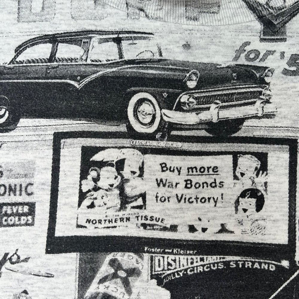 Vintage Advertising T-Shirt Buy More War Bonds For Victory Size XL